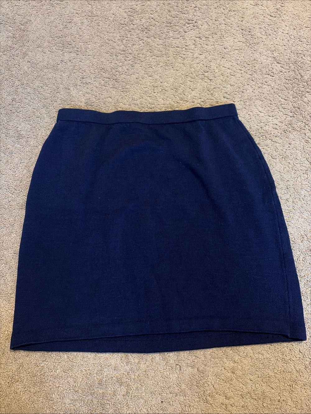 St. John Collection Navy Blue Wool Blend Pencil Skirt Size XL